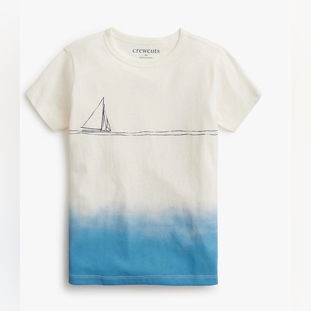 NWOT JCrew factory Boys' ombré sailboat graphic tee